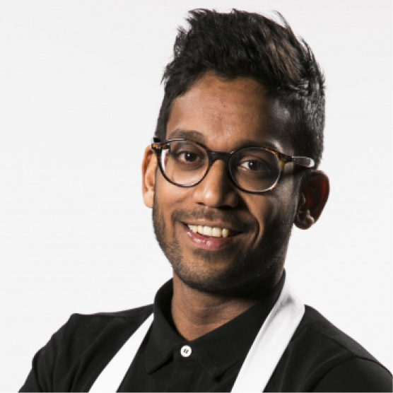NARESH RAMDJAS Chef, net-geen-MasterChef, trendspotter, vormgever, foodstylist, presentator, moderator en dé rising star in culinair Nederland